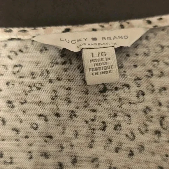 Lucky Brand | Top | White & Black | Gathered waist | Size L - Picture 2 of 4